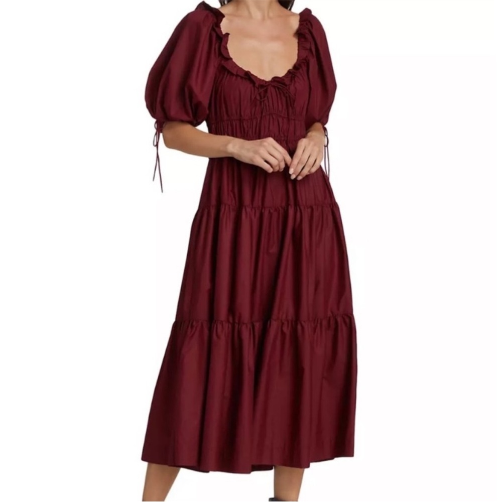 En Saison poplin tiered dress